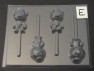 497sp Astronaut Animals Chocolate Candy Lollipop Mold FACTORY SECOND
